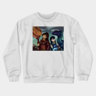 Girls with Dinosaurs Crewneck Sweatshirt